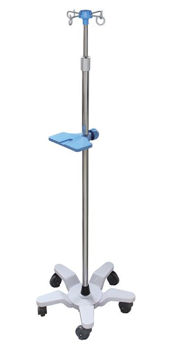 IV Stand with Infusion Pump Shelf Support